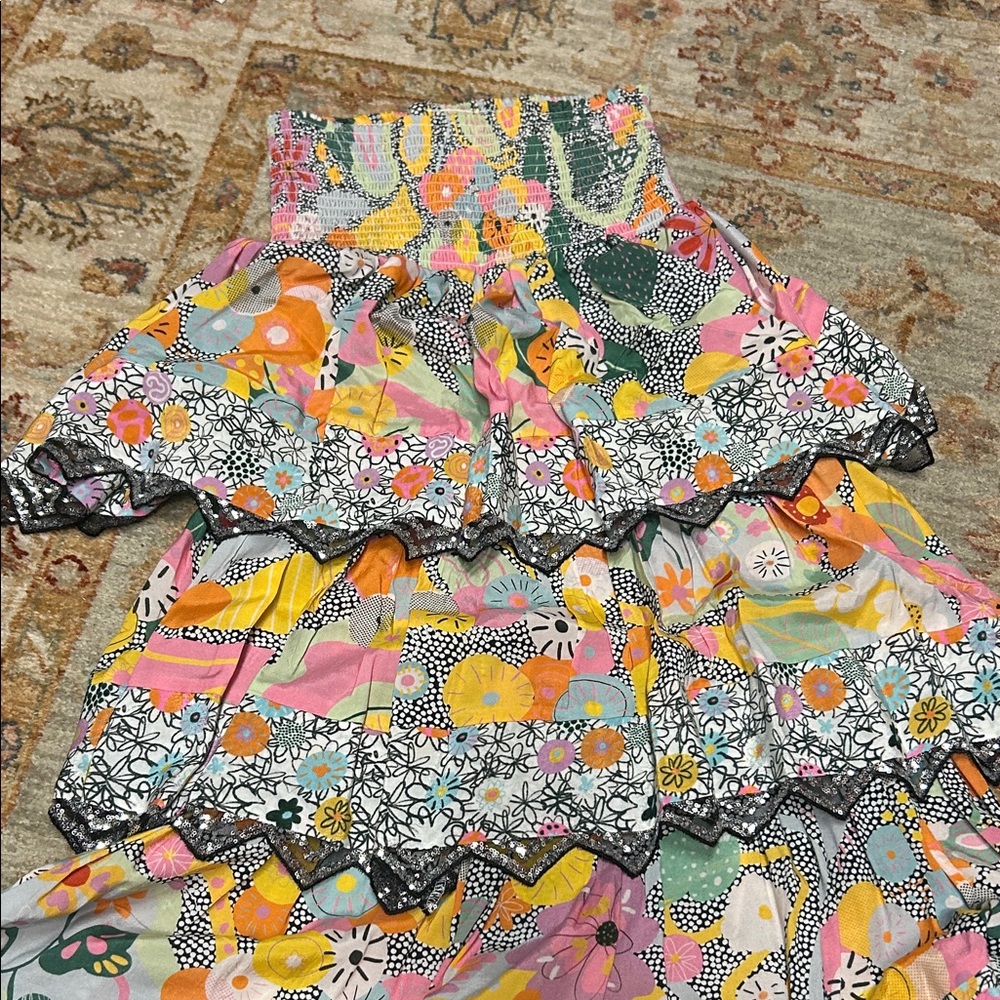 CeliaB Colorful Floral Maxi Skirt